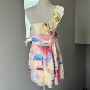 JILL STUART Stunning Teared One Shoulder Cocktail Dress - Size 6